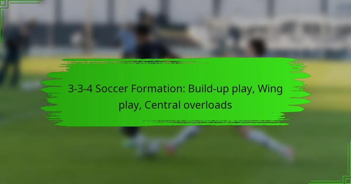 3-3-4 Soccer Formation: Build-up play, Wing play, Central overloads