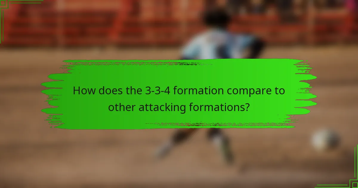 How does the 3-3-4 formation compare to other attacking formations?