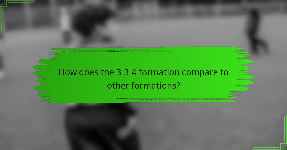 How does the 3-3-4 formation compare to other formations?