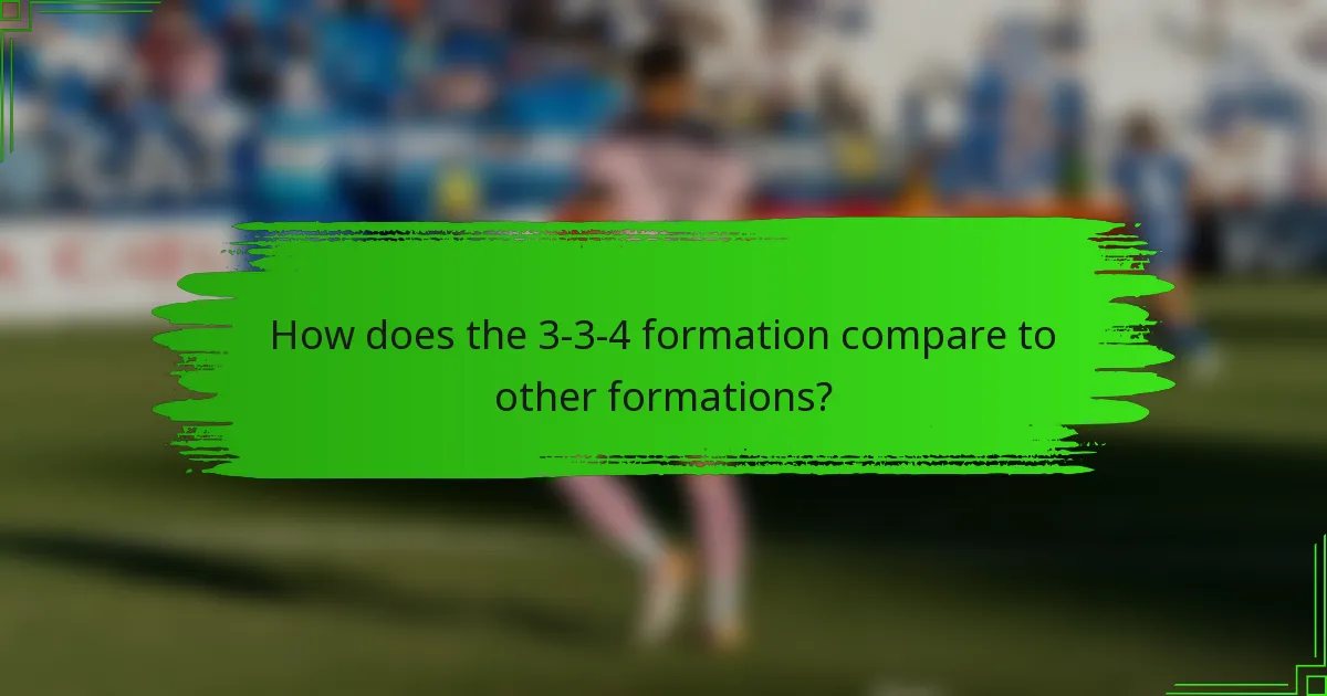 How does the 3-3-4 formation compare to other formations?