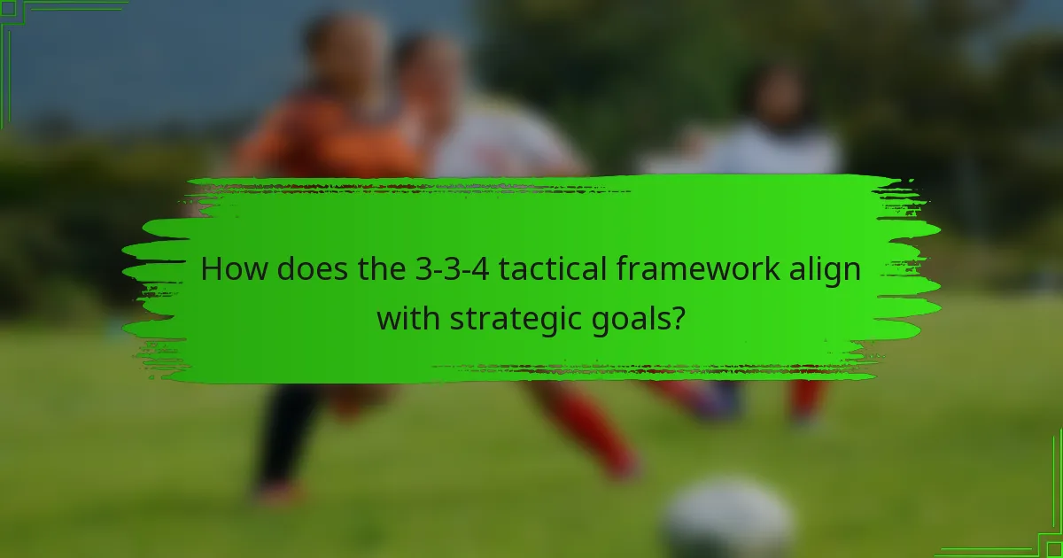 How does the 3-3-4 tactical framework align with strategic goals?